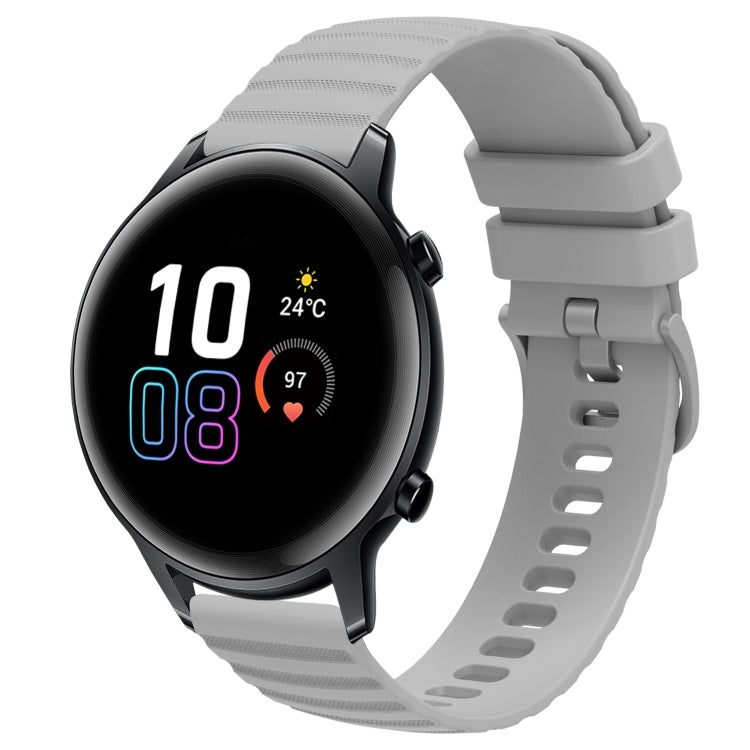 Cinturino in silicone tinta unita con motivo a pois ondulato da 20 mm, For Honor Watch ES, For Honor Magic Watch2 42mm