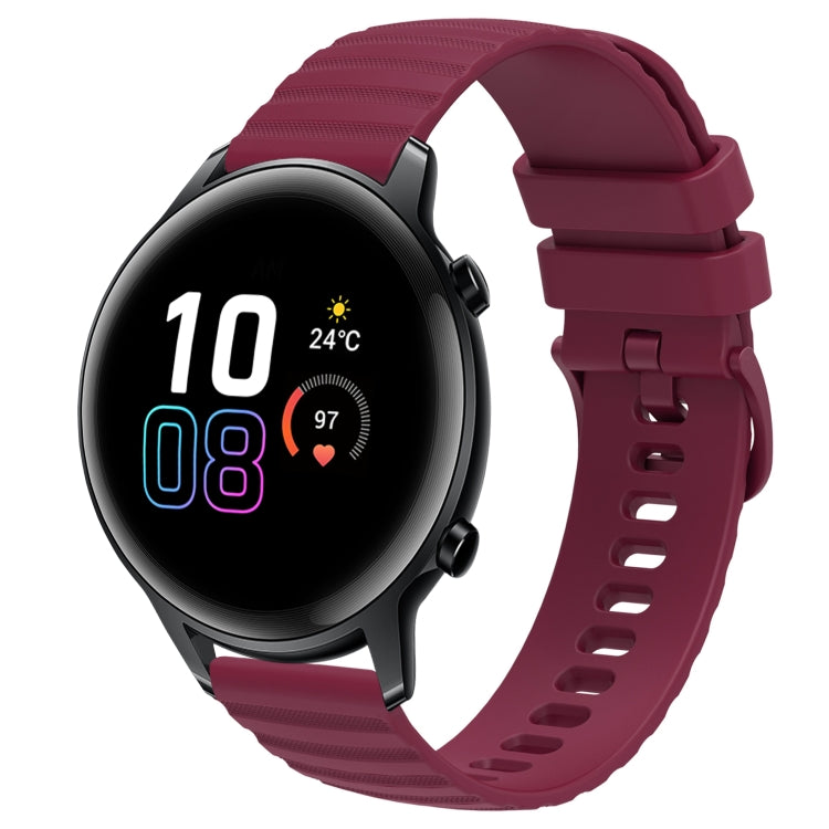 Cinturino in silicone tinta unita con motivo a pois ondulato da 20 mm, For Honor Watch ES, For Honor Magic Watch2 42mm
