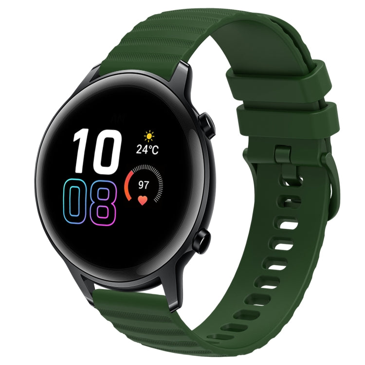 Cinturino in silicone tinta unita con motivo a pois ondulato da 20 mm, For Honor Watch ES, For Honor Magic Watch2 42mm