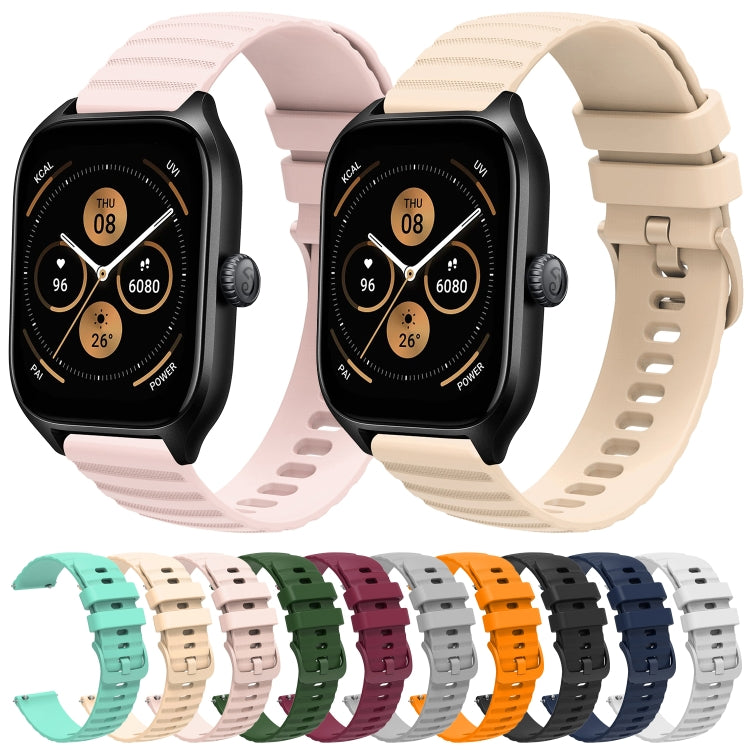 Cinturino in silicone tinta unita con motivo a pois ondulato da 20 mm, For Amazfit GTS 4, For Amazfit GTS 3