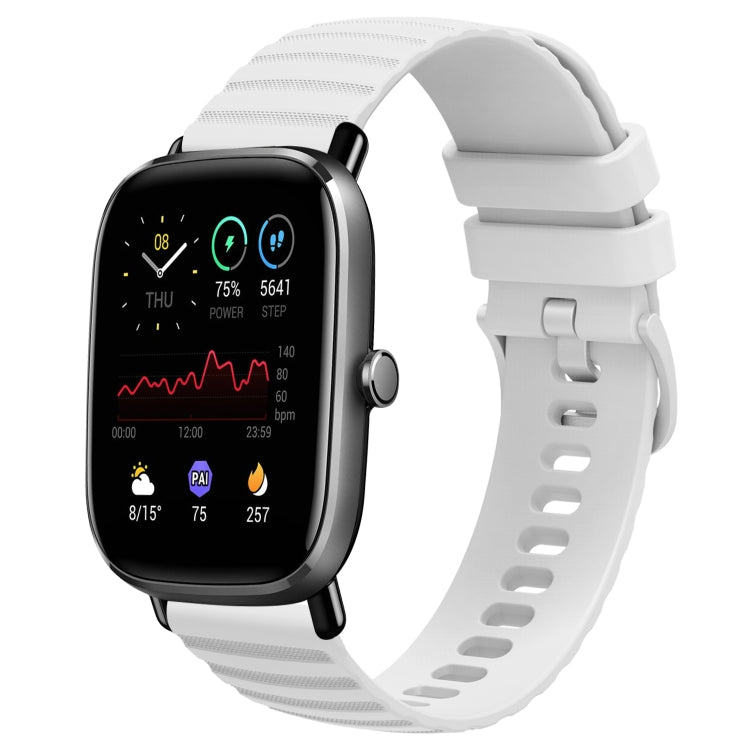 Cinturino in silicone tinta unita con motivo a pois ondulato da 20 mm, For Amazfit GTS 2E, For Amazfit GTS 2 Mini