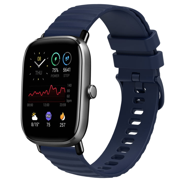 Cinturino in silicone tinta unita con motivo a pois ondulato da 20 mm, For Amazfit GTS 2E, For Amazfit GTS 2 Mini