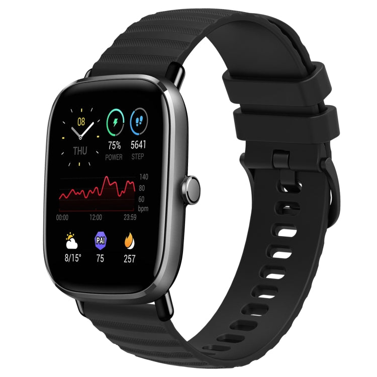 Cinturino in silicone tinta unita con motivo a pois ondulato da 20 mm, For Amazfit GTS 2E, For Amazfit GTS 2 Mini