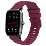 Cinturino in silicone tinta unita con motivo a pois ondulato da 20 mm, For Amazfit GTS 2E, For Amazfit GTS 2 Mini