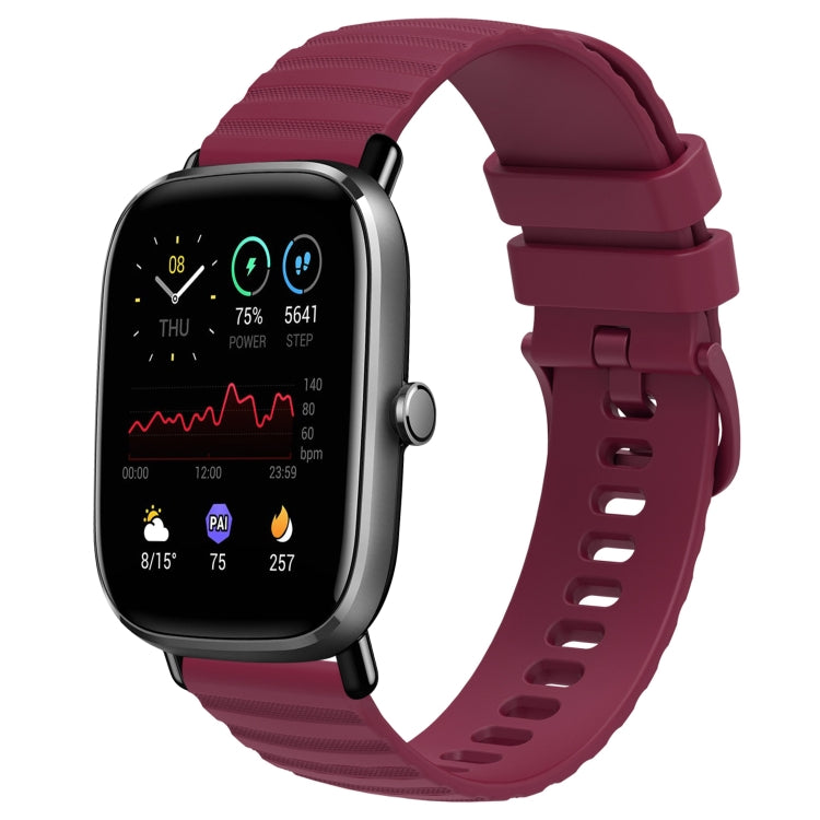 Cinturino in silicone tinta unita con motivo a pois ondulato da 20 mm, For Amazfit GTS 2E, For Amazfit GTS 2 Mini