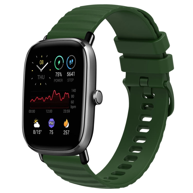 Cinturino in silicone tinta unita con motivo a pois ondulato da 20 mm, For Amazfit GTS 2E, For Amazfit GTS 2 Mini