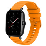 Cinturino in silicone tinta unita con motivo a pois ondulato da 20 mm, For Amazfit GTS 2, For Amazfit GTS