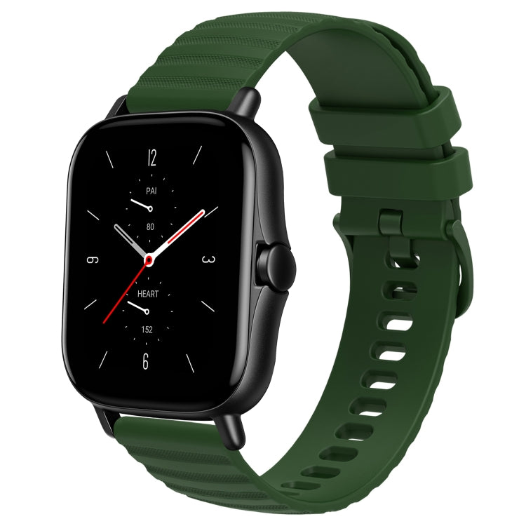 Cinturino in silicone tinta unita con motivo a pois ondulato da 20 mm, For Amazfit GTS 2, For Amazfit GTS