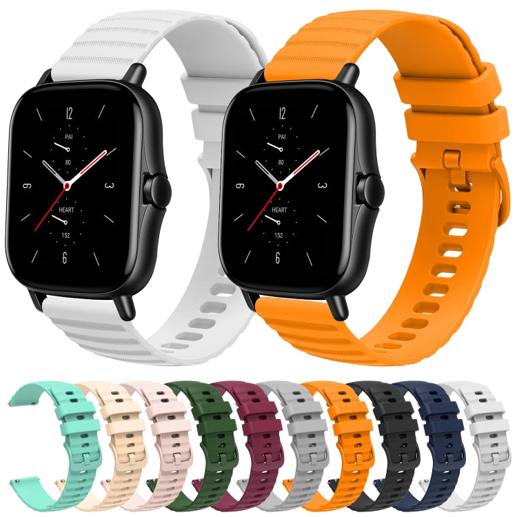 Cinturino in silicone tinta unita con motivo a pois ondulato da 20 mm, For Amazfit GTS 2, For Amazfit GTS