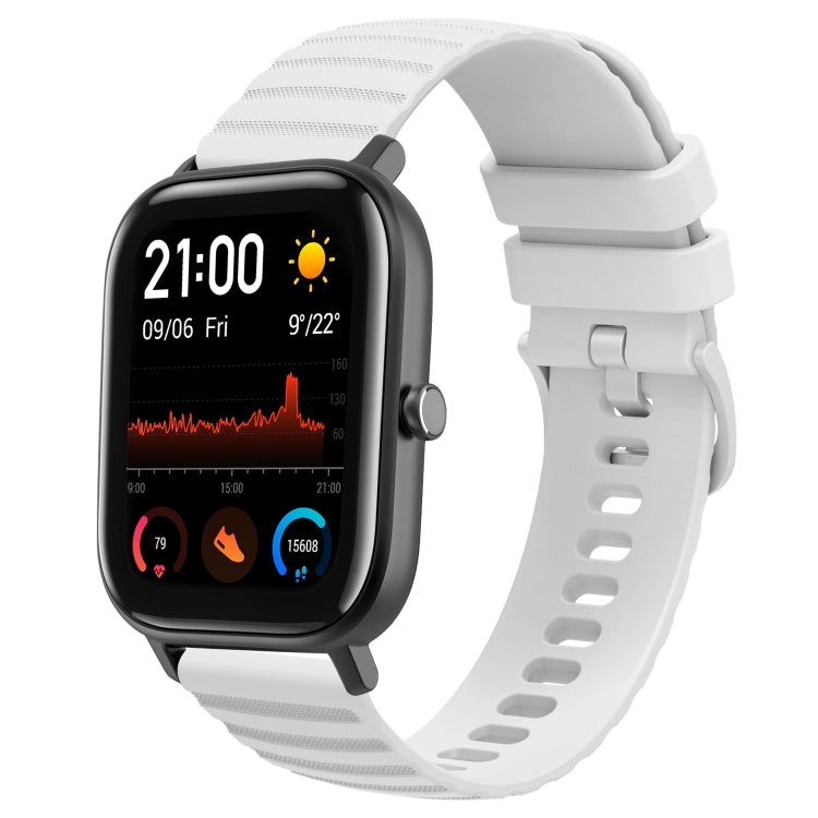 Cinturino in silicone tinta unita con motivo a pois ondulato da 20 mm, For Amazfit GTS 2, For Amazfit GTS