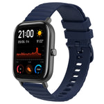 Cinturino in silicone tinta unita con motivo a pois ondulato da 20 mm, For Amazfit GTS 2, For Amazfit GTS