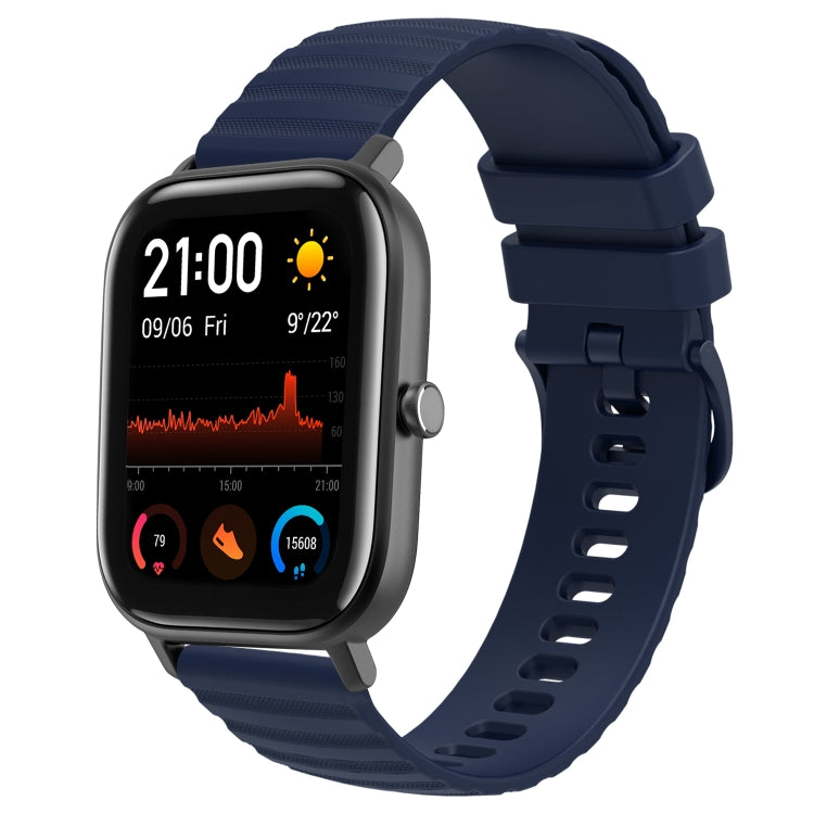 Cinturino in silicone tinta unita con motivo a pois ondulato da 20 mm, For Amazfit GTS 2, For Amazfit GTS