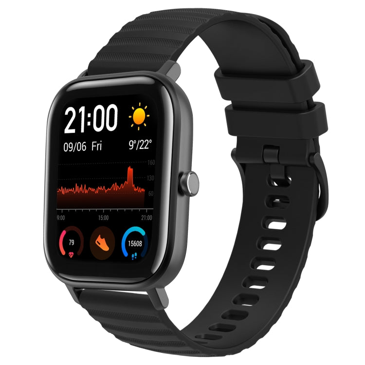 Cinturino in silicone tinta unita con motivo a pois ondulato da 20 mm, For Amazfit GTS 2, For Amazfit GTS
