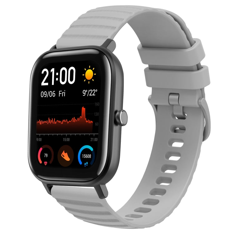 Cinturino in silicone tinta unita con motivo a pois ondulato da 20 mm, For Amazfit GTS 2, For Amazfit GTS