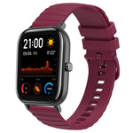 Cinturino in silicone tinta unita con motivo a pois ondulato da 20 mm, For Amazfit GTS 2, For Amazfit GTS