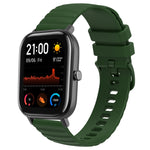 Cinturino in silicone tinta unita con motivo a pois ondulato da 20 mm, For Amazfit GTS 2, For Amazfit GTS