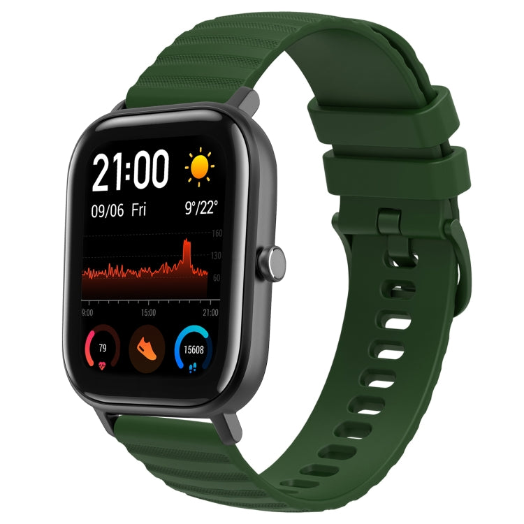 Cinturino in silicone tinta unita con motivo a pois ondulato da 20 mm, For Amazfit GTS 2, For Amazfit GTS