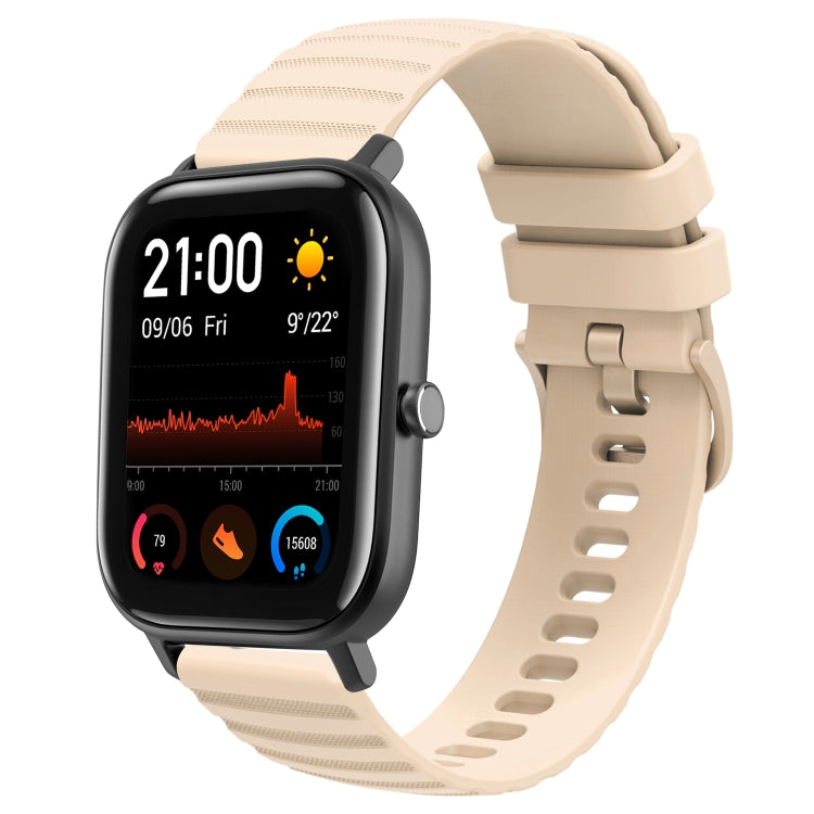 Cinturino in silicone tinta unita con motivo a pois ondulato da 20 mm, For Amazfit GTS 2, For Amazfit GTS
