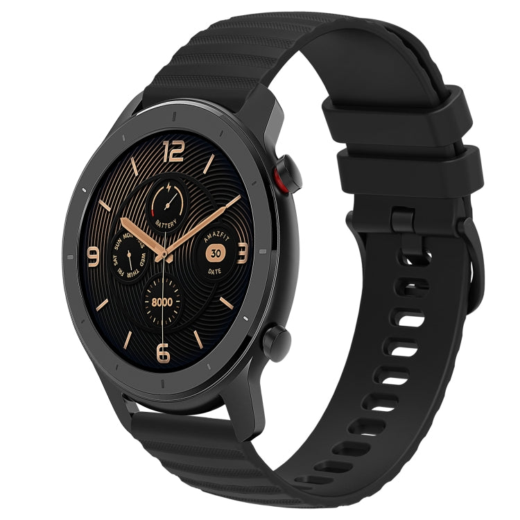 Cinturino in silicone tinta unita con motivo a pois ondulato da 20 mm, For Amazfit GTR 42MM, For Amazfit Pop Pro