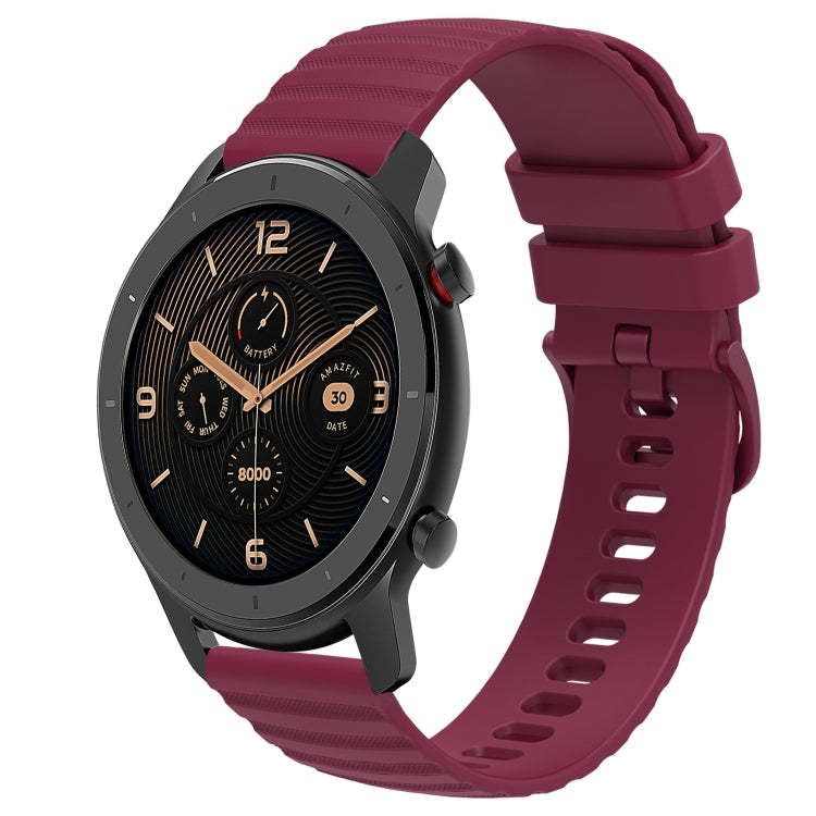 Cinturino in silicone tinta unita con motivo a pois ondulato da 20 mm, For Amazfit GTR 42MM, For Amazfit Pop Pro
