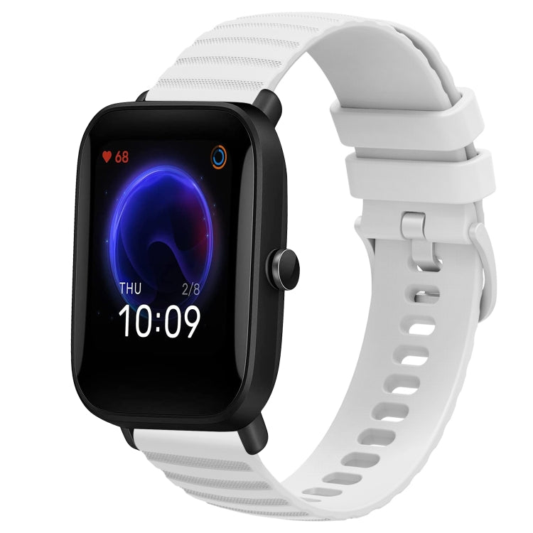 Cinturino in silicone tinta unita con motivo a pois ondulato da 20 mm, For Amazfit GTR 42MM, For Amazfit Pop Pro