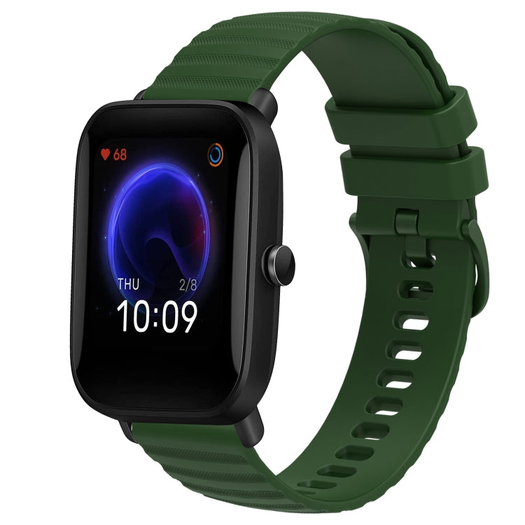 Cinturino in silicone tinta unita con motivo a pois ondulato da 20 mm, For Amazfit GTR 42MM, For Amazfit Pop Pro