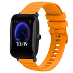 Cinturino in silicone tinta unita con motivo a pois ondulato da 20 mm, For Amazfit Pop