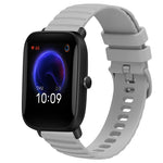 Cinturino in silicone tinta unita con motivo a pois ondulato da 20 mm, For Amazfit Pop