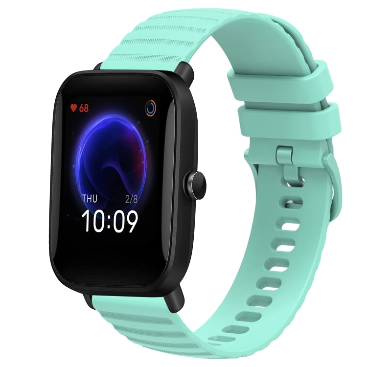 Cinturino in silicone tinta unita con motivo a pois ondulato da 20 mm, For Amazfit Pop