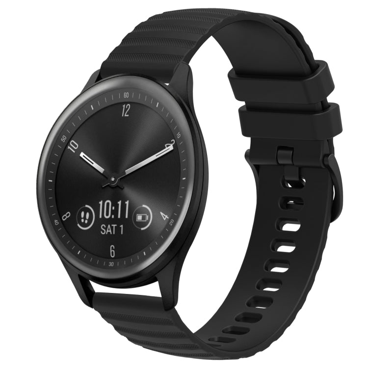 Cinturino in silicone tinta unita con motivo a pois ondulato da 20 mm, For Garmin Vivomove Sport, For Garmin Venu 2 Plus