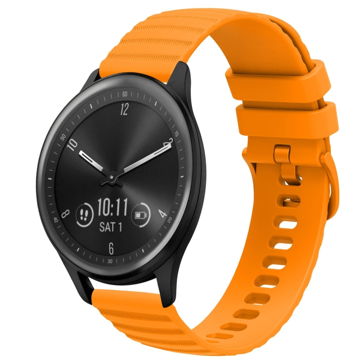 Cinturino in silicone tinta unita con motivo a pois ondulato da 20 mm, For Garmin Vivomove Sport, For Garmin Venu 2 Plus