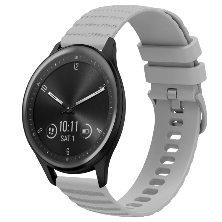 Cinturino in silicone tinta unita con motivo a pois ondulato da 20 mm, For Garmin Vivomove Sport, For Garmin Venu 2 Plus