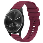 Cinturino in silicone tinta unita con motivo a pois ondulato da 20 mm, For Garmin Vivomove Sport, For Garmin Venu 2 Plus