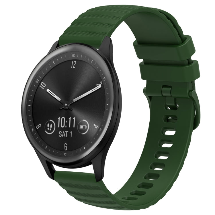 Cinturino in silicone tinta unita con motivo a pois ondulato da 20 mm, For Garmin Vivomove Sport, For Garmin Venu 2 Plus