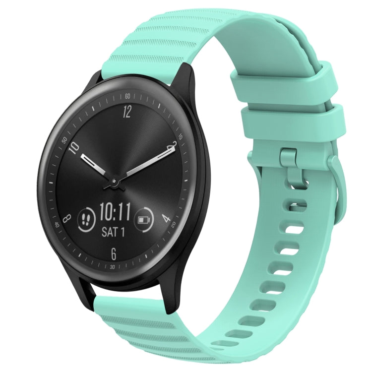 Cinturino in silicone tinta unita con motivo a pois ondulato da 20 mm, For Garmin Vivomove Sport, For Garmin Venu 2 Plus