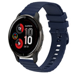 Cinturino in silicone tinta unita con motivo a pois ondulato da 20 mm, For Garmin Vivomove Sport, For Garmin Venu 2 Plus