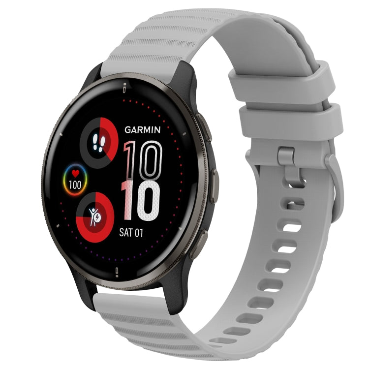 Cinturino in silicone tinta unita con motivo a pois ondulato da 20 mm, For Garmin Vivomove Sport, For Garmin Venu 2 Plus