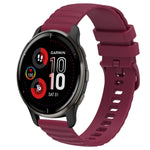 Cinturino in silicone tinta unita con motivo a pois ondulato da 20 mm, For Garmin Vivomove Sport, For Garmin Venu 2 Plus