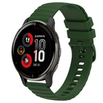 Cinturino in silicone tinta unita con motivo a pois ondulato da 20 mm, For Garmin Vivomove Sport, For Garmin Venu 2 Plus