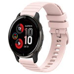Cinturino in silicone tinta unita con motivo a pois ondulato da 20 mm, For Garmin Vivomove Sport, For Garmin Venu 2 Plus