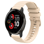 Cinturino in silicone tinta unita con motivo a pois ondulato da 20 mm, For Garmin Vivomove Sport, For Garmin Venu 2 Plus