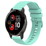 Cinturino in silicone tinta unita con motivo a pois ondulato da 20 mm, For Garmin Vivomove Sport, For Garmin Venu 2 Plus
