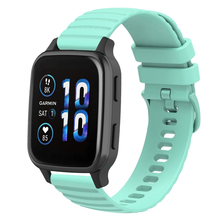 Cinturino in silicone tinta unita con motivo a pois ondulato da 20 mm, For Garmin Forerunner Sq2, For Garmin Forerunner Sq2 Music
