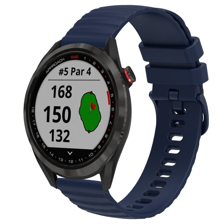 Cinturino in silicone tinta unita con motivo a pois ondulato da 20 mm, For Garmin Approach S40, For Garmin Forerunner 158
