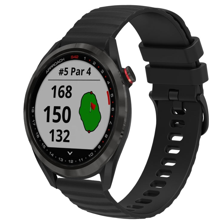 Cinturino in silicone tinta unita con motivo a pois ondulato da 20 mm, For Garmin Approach S40, For Garmin Forerunner 158