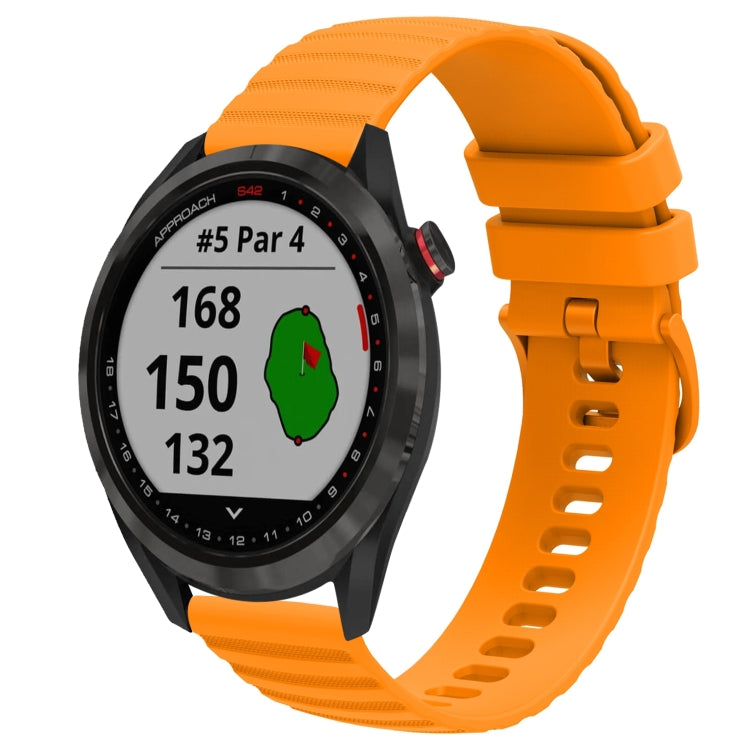 Cinturino in silicone tinta unita con motivo a pois ondulato da 20 mm, For Garmin Approach S40, For Garmin Forerunner 158