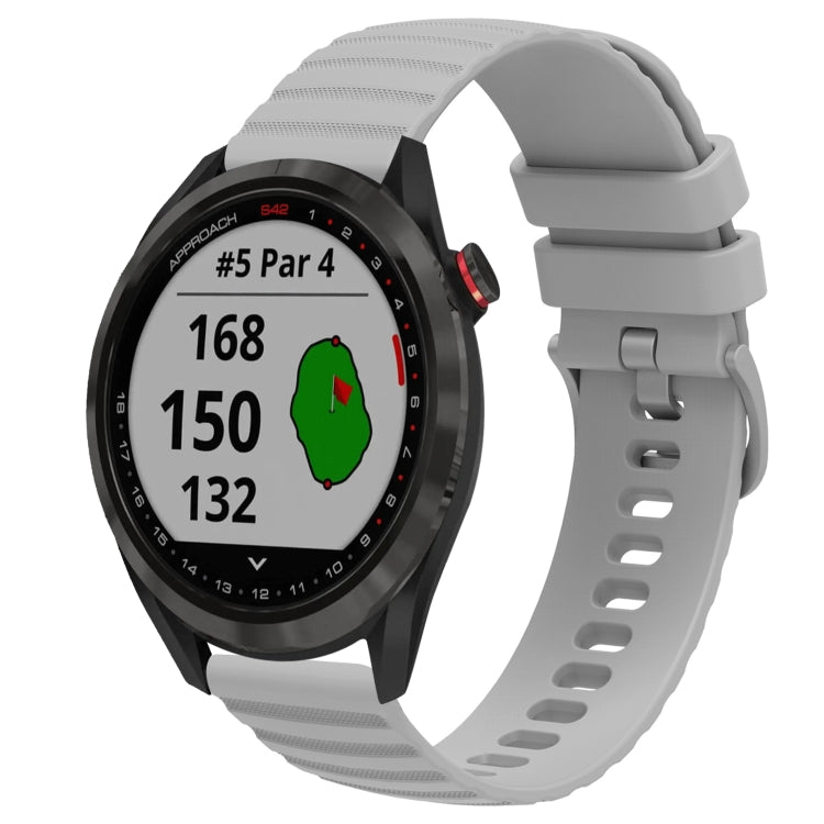 Cinturino in silicone tinta unita con motivo a pois ondulato da 20 mm, For Garmin Approach S40, For Garmin Forerunner 158
