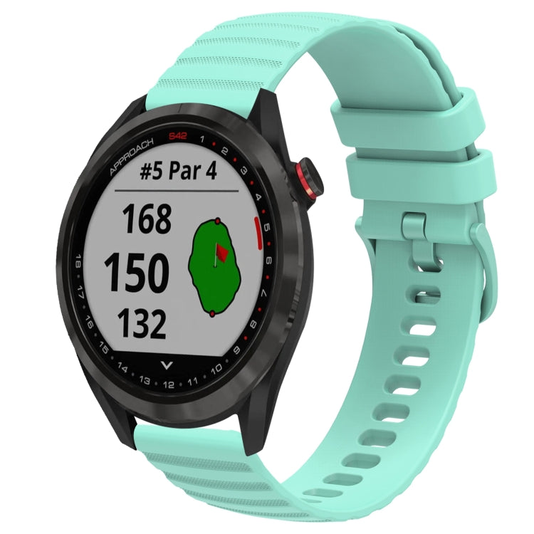 Cinturino in silicone tinta unita con motivo a pois ondulato da 20 mm, For Garmin Approach S40, For Garmin Forerunner 158