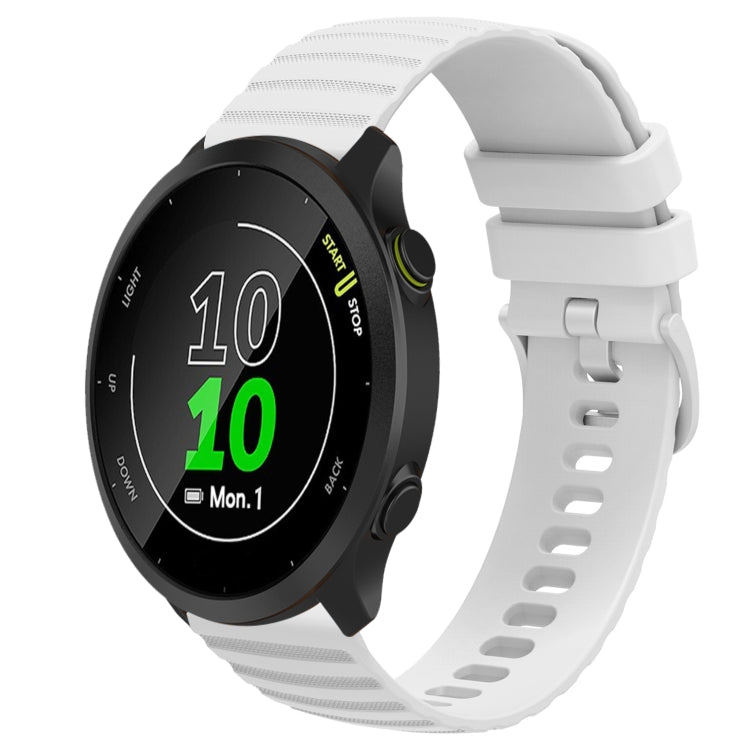 Cinturino in silicone tinta unita con motivo a pois ondulato da 20 mm, For Garmin Approach S40, For Garmin Forerunner 158