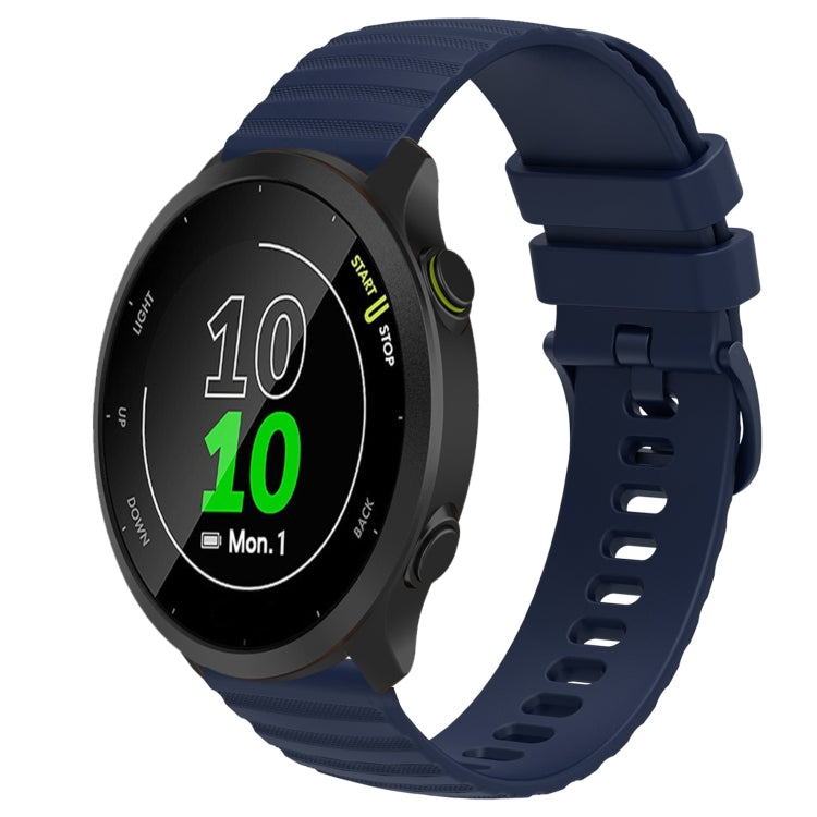 Cinturino in silicone tinta unita con motivo a pois ondulato da 20 mm, For Garmin Approach S40, For Garmin Forerunner 158